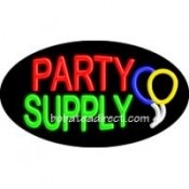 Party Supply Flashing Neon Sign (17" x 30" x 3")