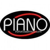 Piano Flashing Neon Sign (17" x 30" x 3")