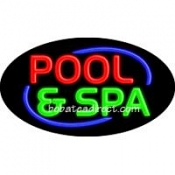 Pool & Spa Flashing Neon Sign (17" x 30" x 3")