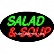 Salad Soup Flashing Neon Sign (17" x 30" x 3")