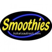 Smoothies Flashing Neon Sign (17" x 30" x 3")