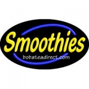 Smoothies Flashing Neon Sign (17" x 30" x 3")