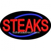 Steaks Flashing Neon Sign (17