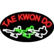 Tae Kwon Do Flashing Neon Sign (17" x 30" x 3")