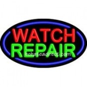 Watch Repair Flashing Neon Sign (17" x 30" x 3")